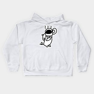 Coffee Boo the kawaii pig. Kids Hoodie